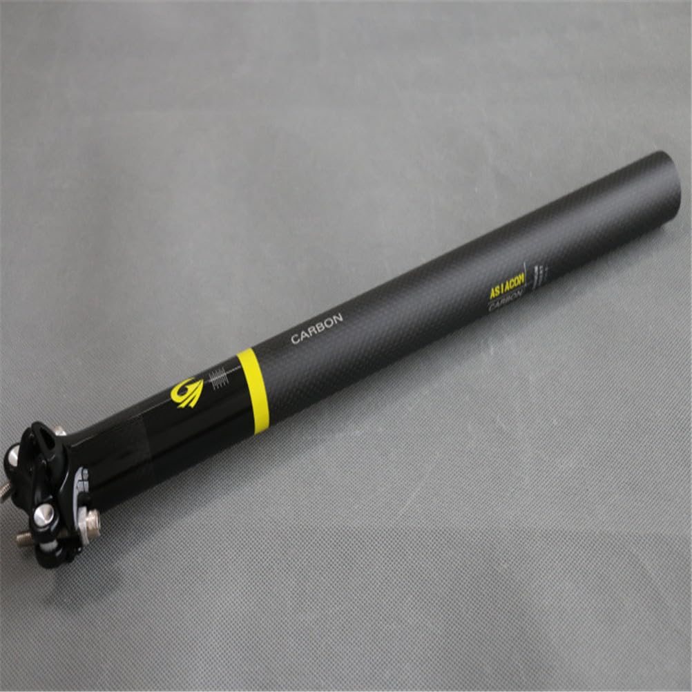 OYHN Tige de Selle de vélo Carbone VTT 27.2/30.8/31.6mm Vélo de Route Longue 13.8inch (350 mm) 400mm avec Pince de réglage Micro Accessoires de Vélo,Bleu,27.2 * 350mm