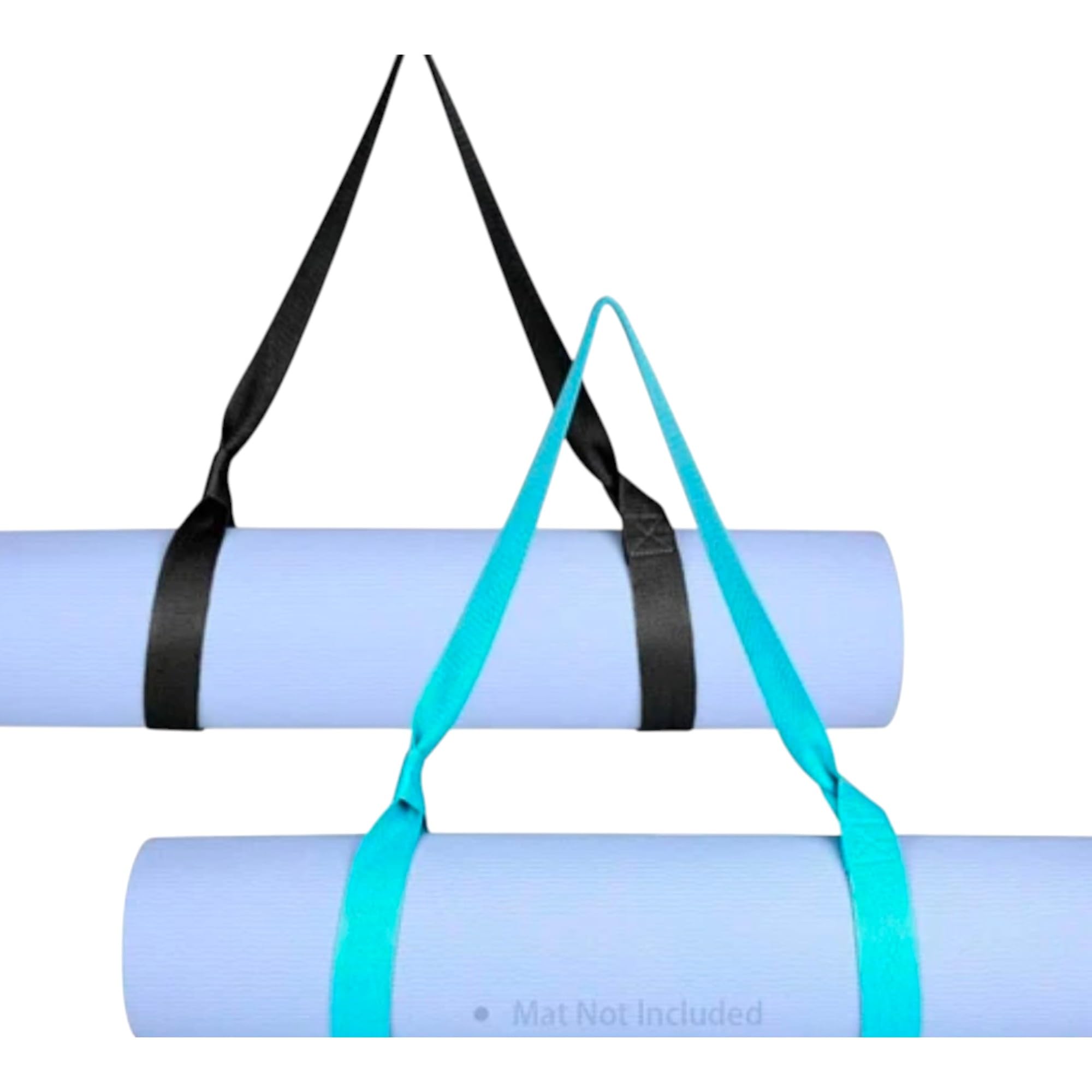 PP Nylon Yoga Mat Carry Strap Adjustable Sling Belt, Pack of 2 | 145 cm x 2.54 cm, Durable Nylon, For Yoga & Pilates, Adjustable Fit, Black-image-10