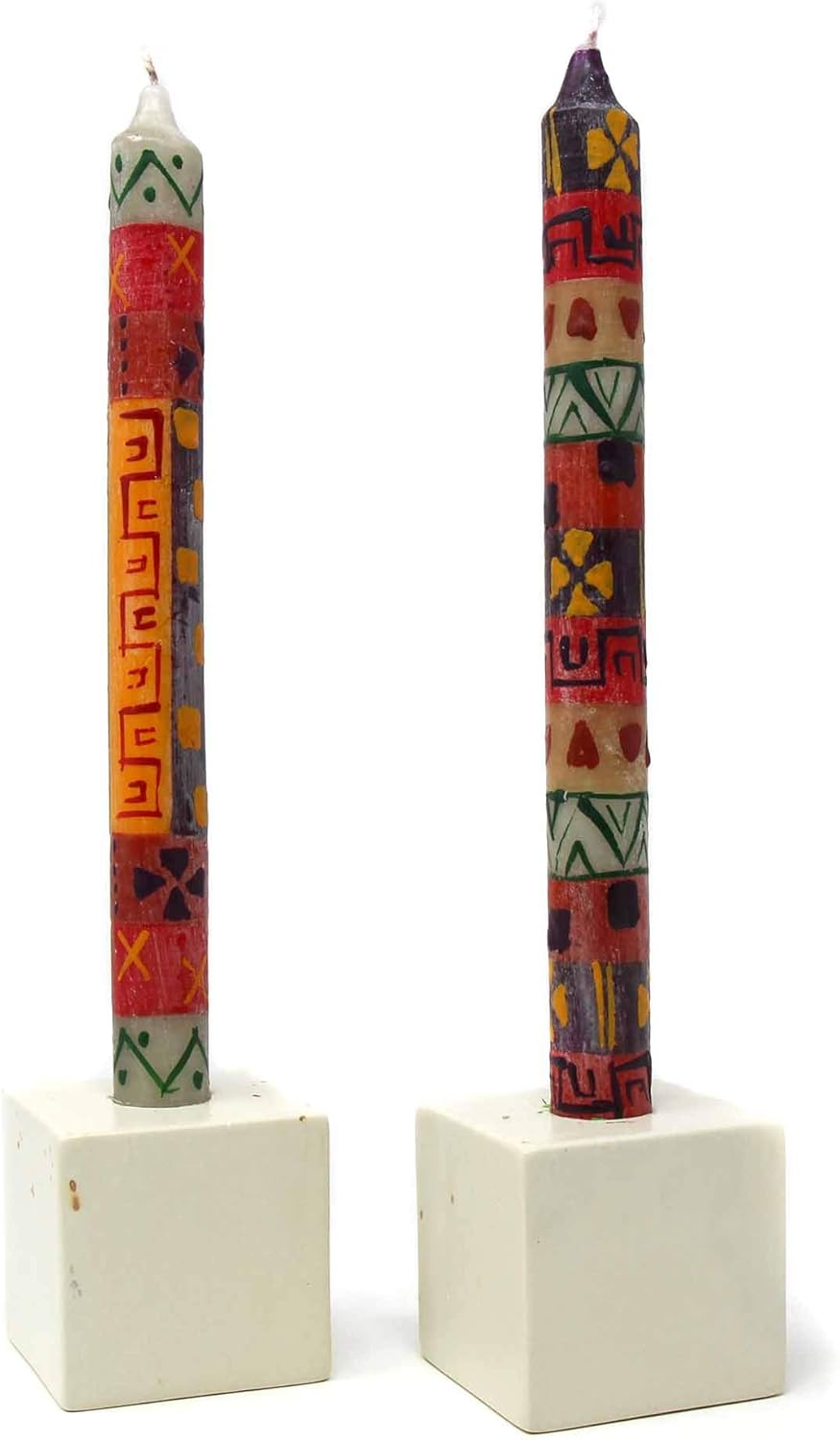 Set of Three Boxed Hand-Painted Candles - Indabuko Design - Nobunto Candles