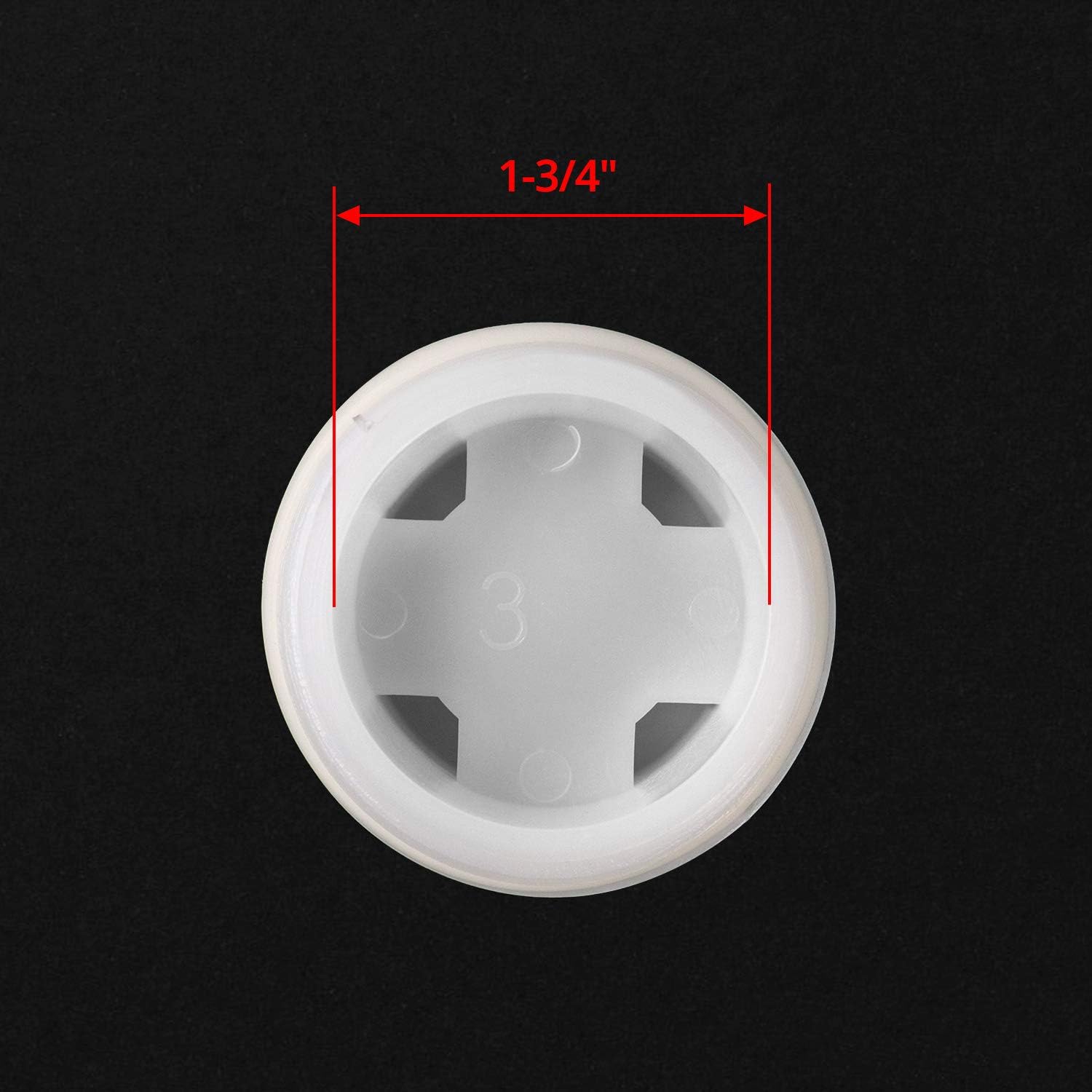 QWORK 2" Bung Cap, 4 PCS Poly Buttress Drum Bung for 55 Gallon Plastic Drum, Course Thread