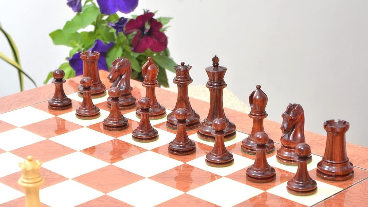 The Sinquefield Cup 2017 Reproduced Original Chess Pieces in Bud Rosewood & Boxwood - 3.75" King