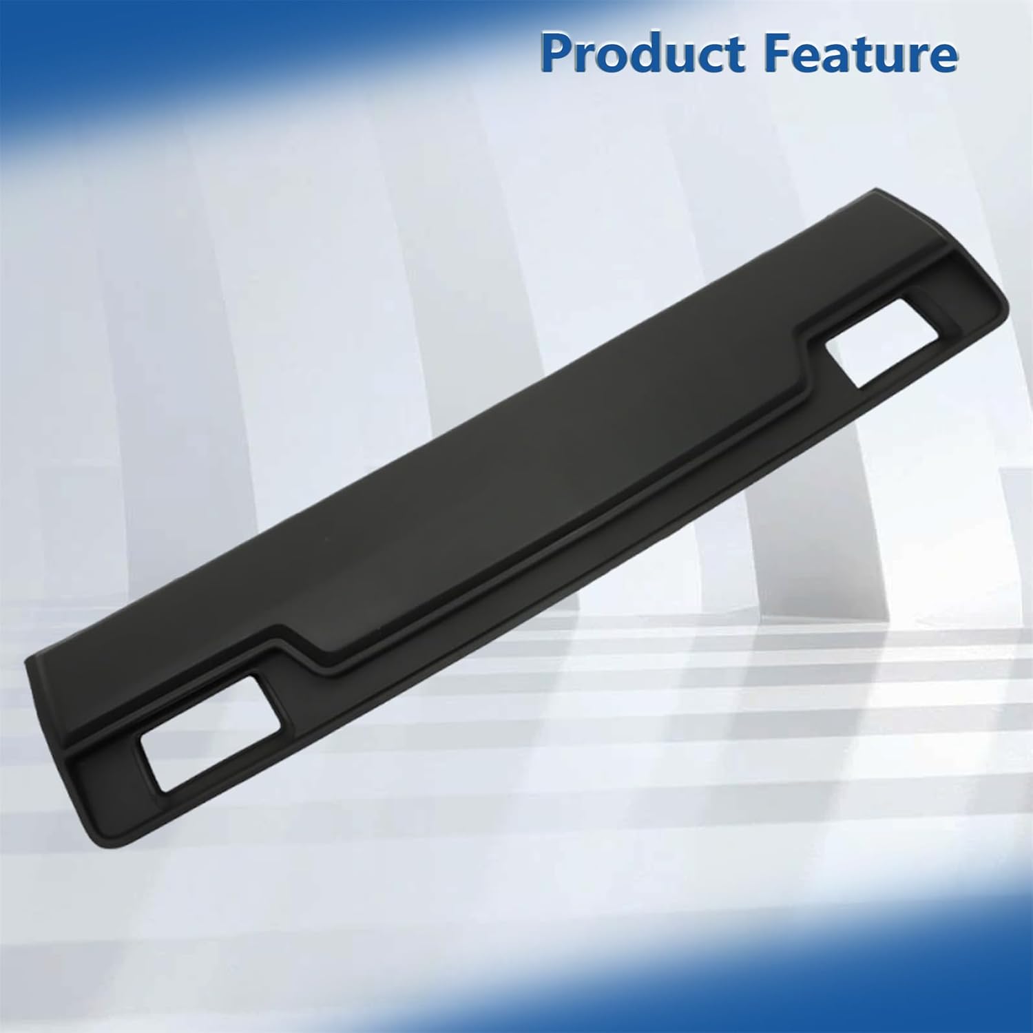 Silscvtt Black Front Bumper Filler Panel with Tow Hook without Impact Bar Skid Plate Replacement for 22944860 GM1087255 Replacement for Silverado 1500 2014 2015