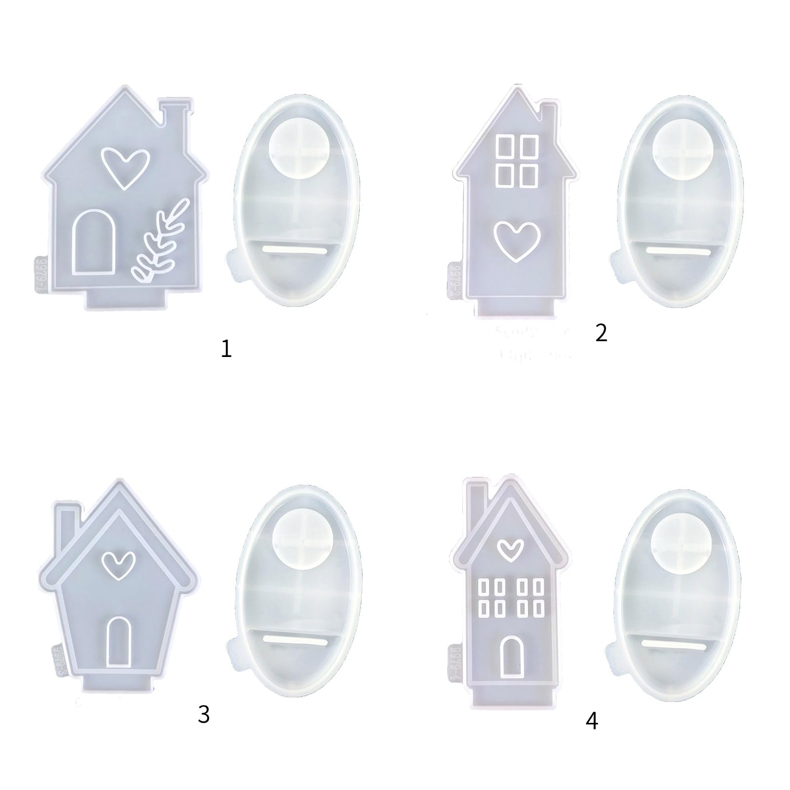 Stampo in silicone a forma di casa a forma di casa per candelabro in calcestruzzo decorazioni per gesso stampi per colata in resina
