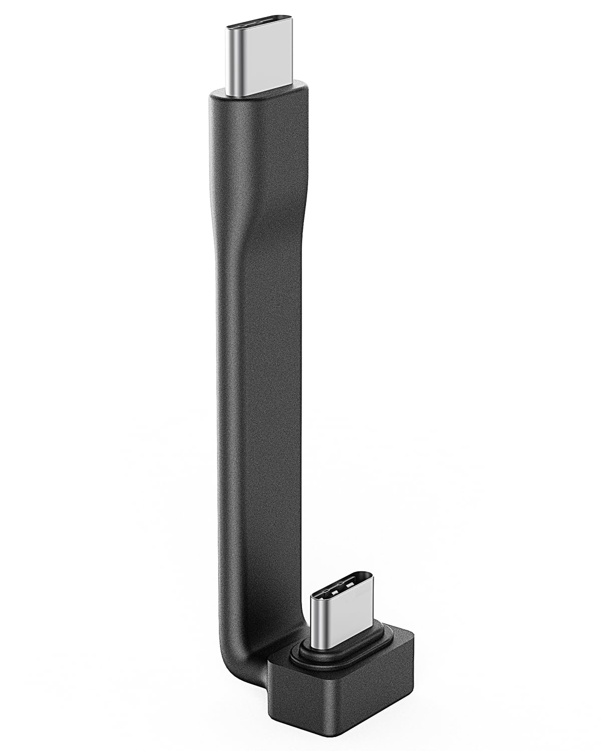 DockCase USB-C auf USB-C FPC 30CM Datenkabel Typ C auf Typ C Kabel USB 3.2 10Gbps L-Form Schnellladekabel 60W Typ C für iPhone 15 Pro Max, MacBook Pro, iPad Pro/Air
