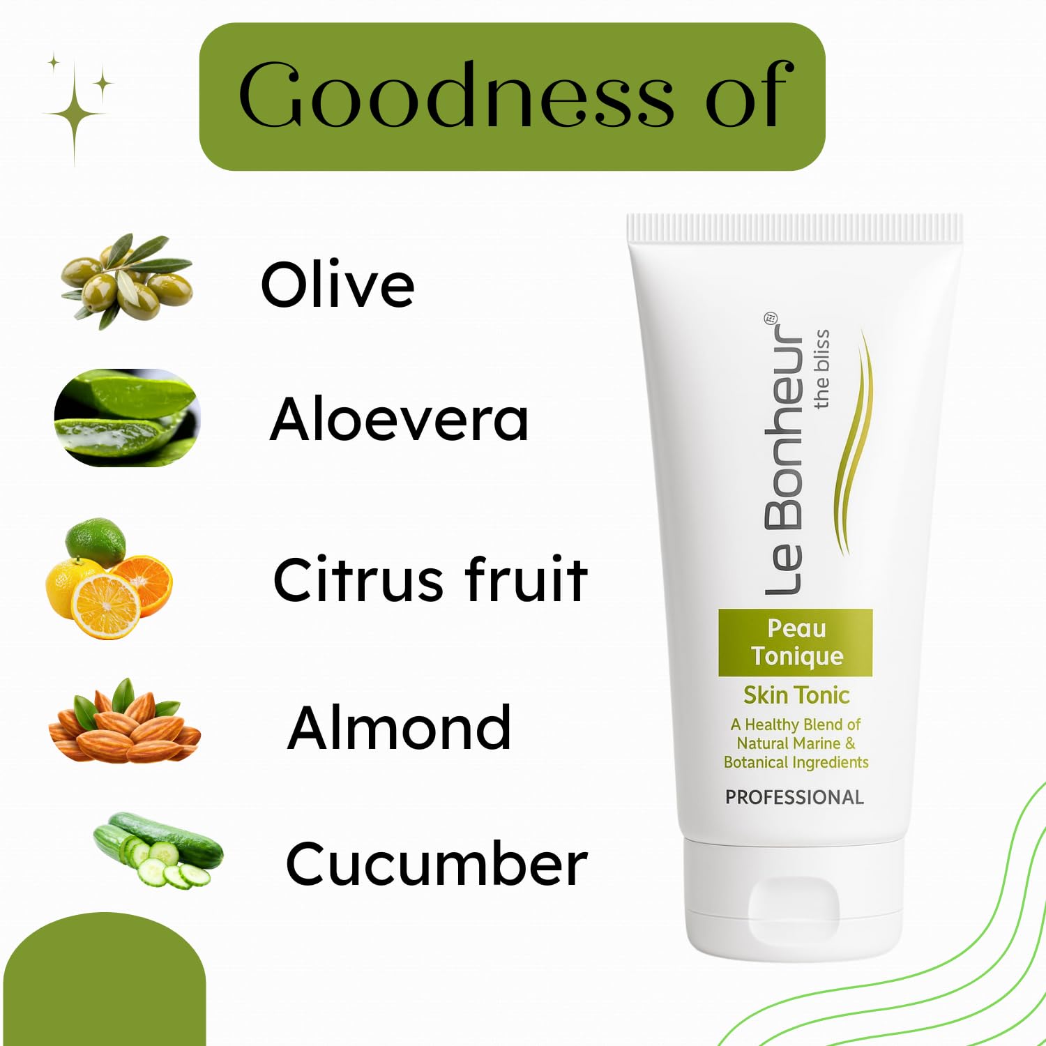 Le Bonheur Peau Tonique For Healthy Skin | Skin Tonique | Deep Moisturizing | Rejuvenate Skin Cell | Skin Care Routine | Balances The Skin Ph | Alcohol Free Skin Care Multi Use | Men & Women | 50 ml 1