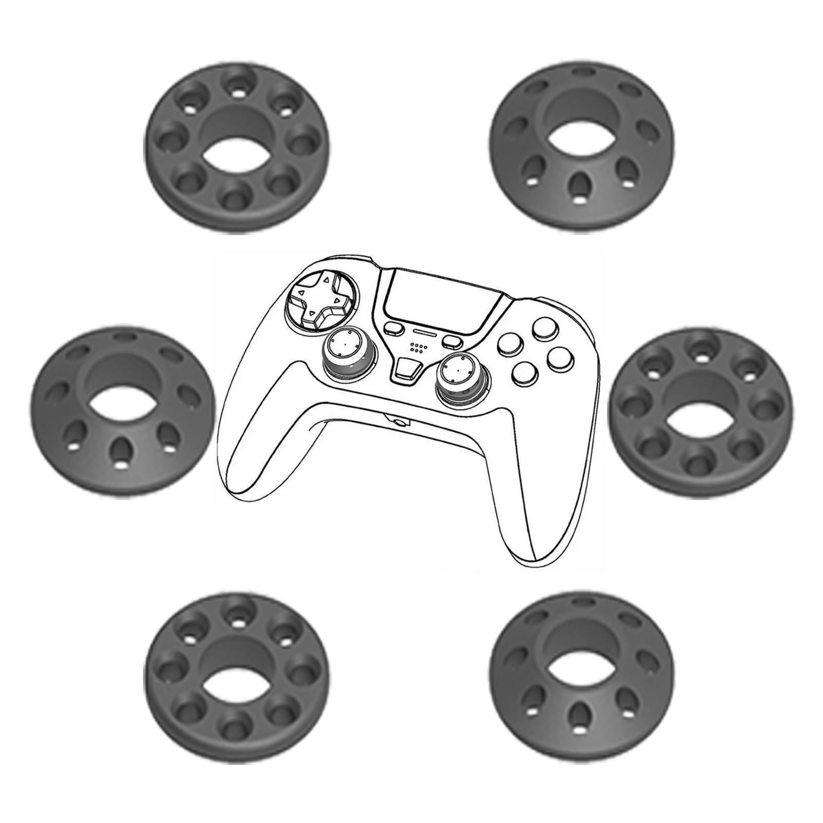 MurcifulMurciful Precision Rings Aim Assist Rings Motion Control Compatible with PlayStation 4 (PS4),Playstation5(PS5),Xbox one X/S,Xbox 360,Xbox Series X/S,Switch Pro Controller Rings Silicone Soft.