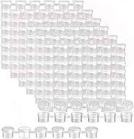 Vista 1 de JAPCHET 120 tiras de 720 macetas de 0.11 onzas líquidas, tiras de pintura vacías, mini contenedores de pintura, macetas de plástico transparente