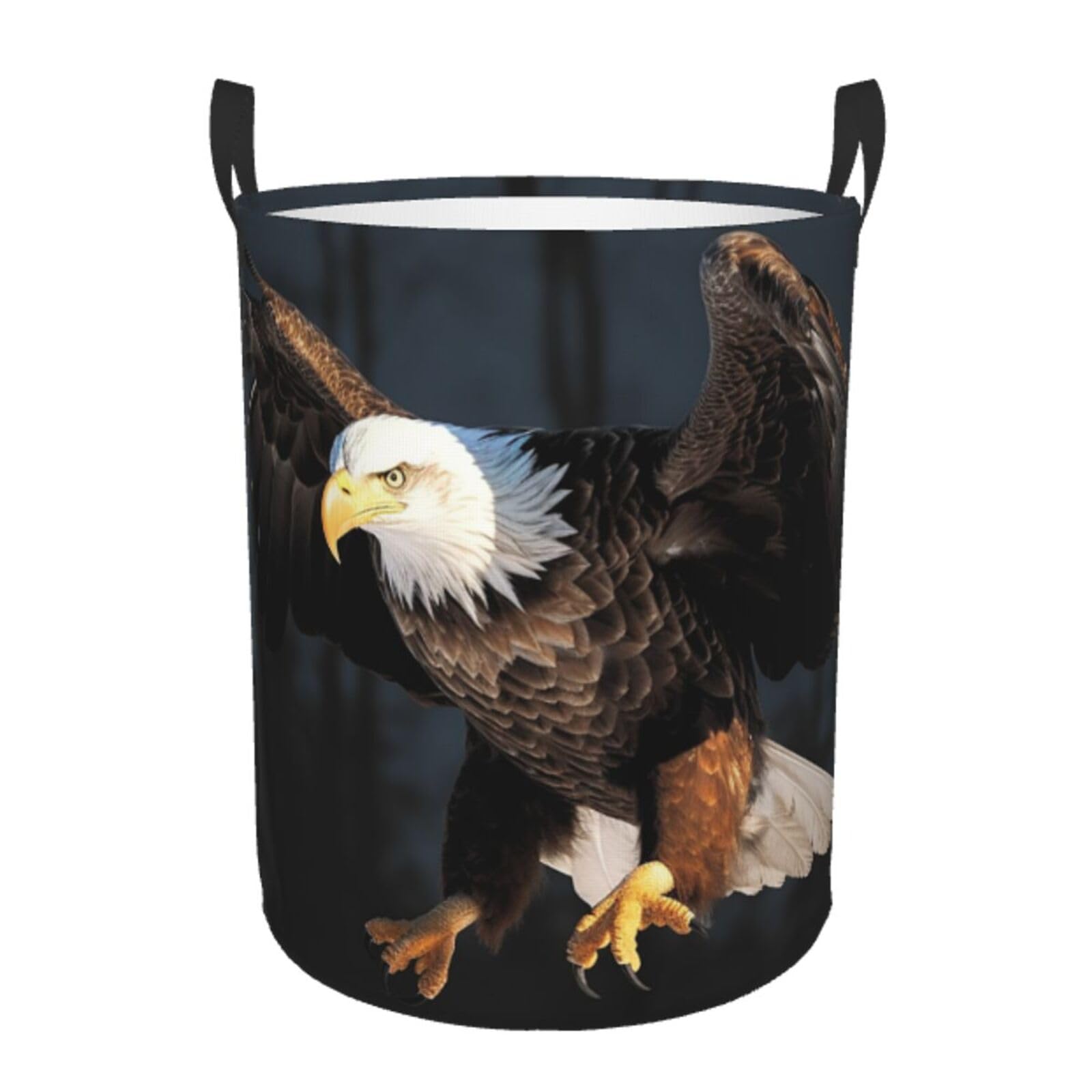 Panier à linge aigle chauve pliable grand format pour chambre