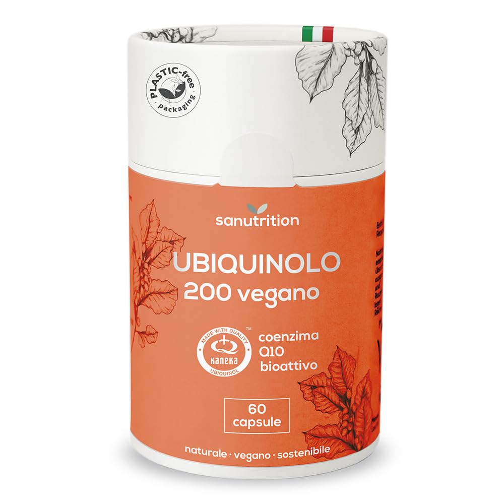 Ubiquinolo 200 mg | 60 capsule | Coenzima Q10 bioattivo | vegano | Imballaggio in carta ecologica al 100%