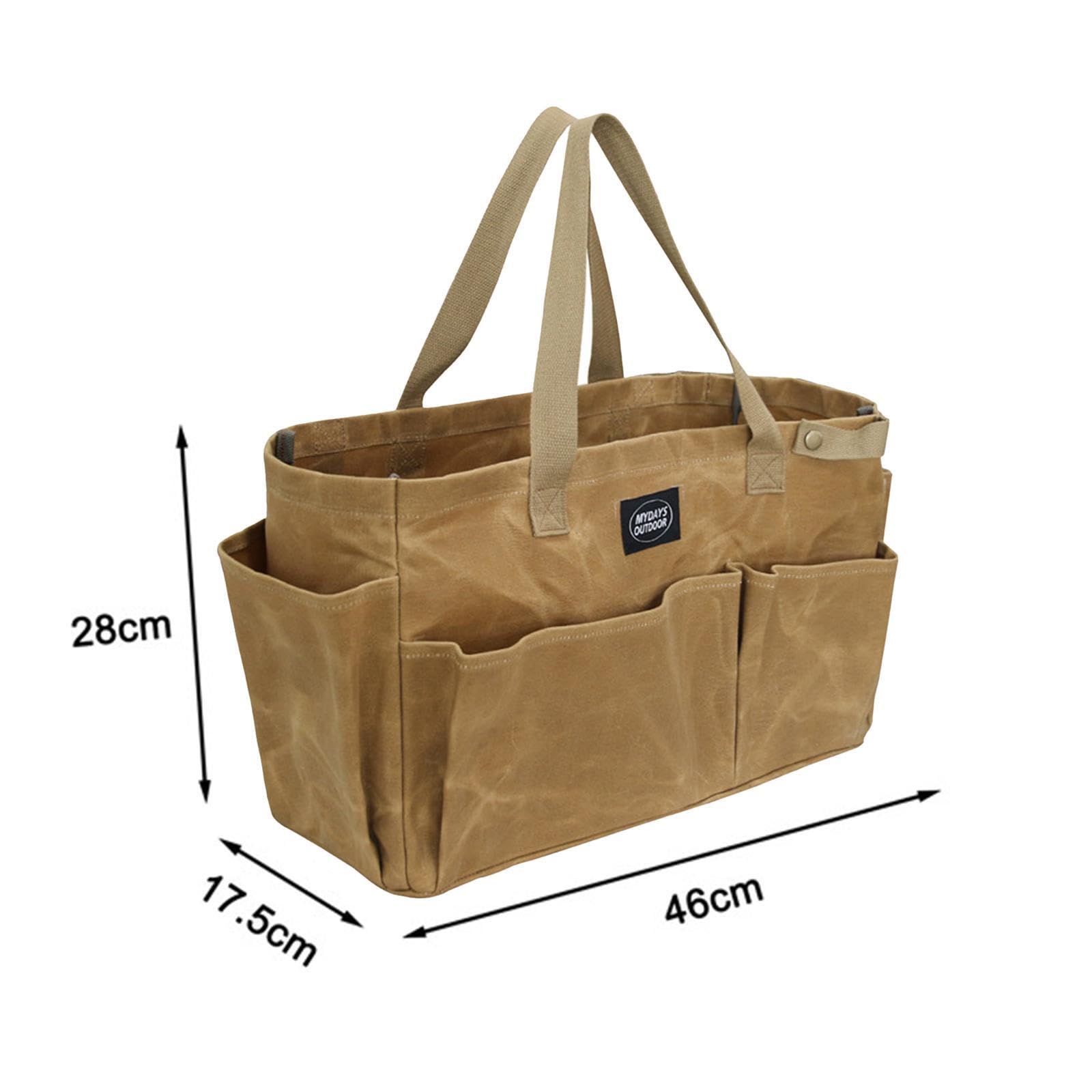 Borsa da picnic, borsa da viaggio per esterni, grande capacità, organizer per attrezzatura campeggio, con tasche multiple, tasche laterali per baule escursionismo,