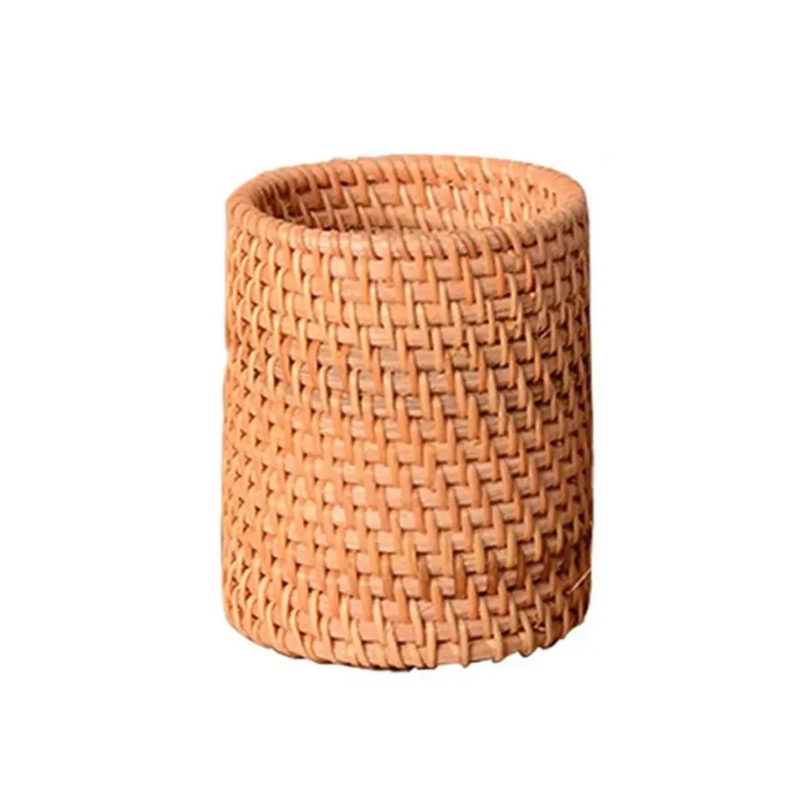 ZNJAMN 1PCS Stationery Storage Wood Vine Rattan Pen Holder Cosmetic Multifunctional Hand Woven Handmade for pens(A)