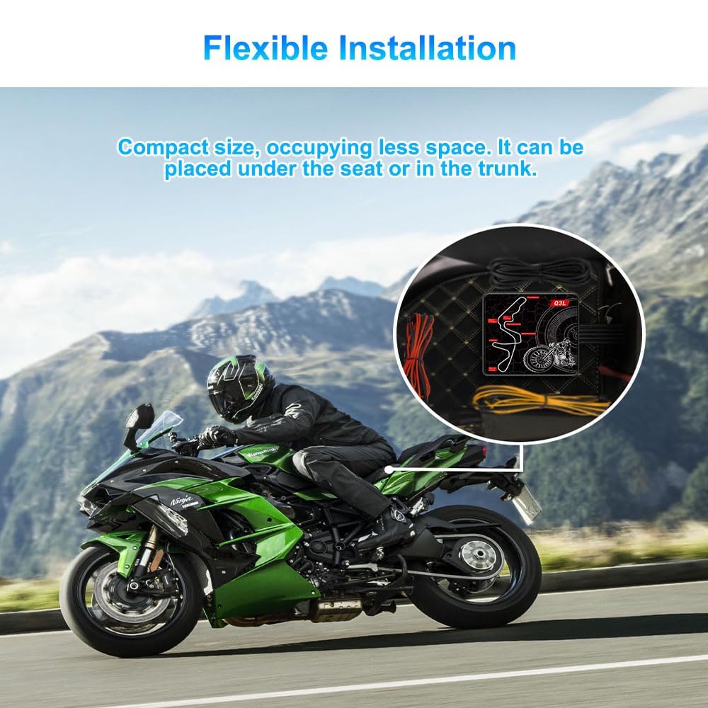 VSYSTO WiFi Dash Camera per moto, controller con display OLED, download video ad alta velocità, telecamera anteriore e posteriore 1080P, avviso in caso di vibrazioni anomale, sensore G (Q3L)