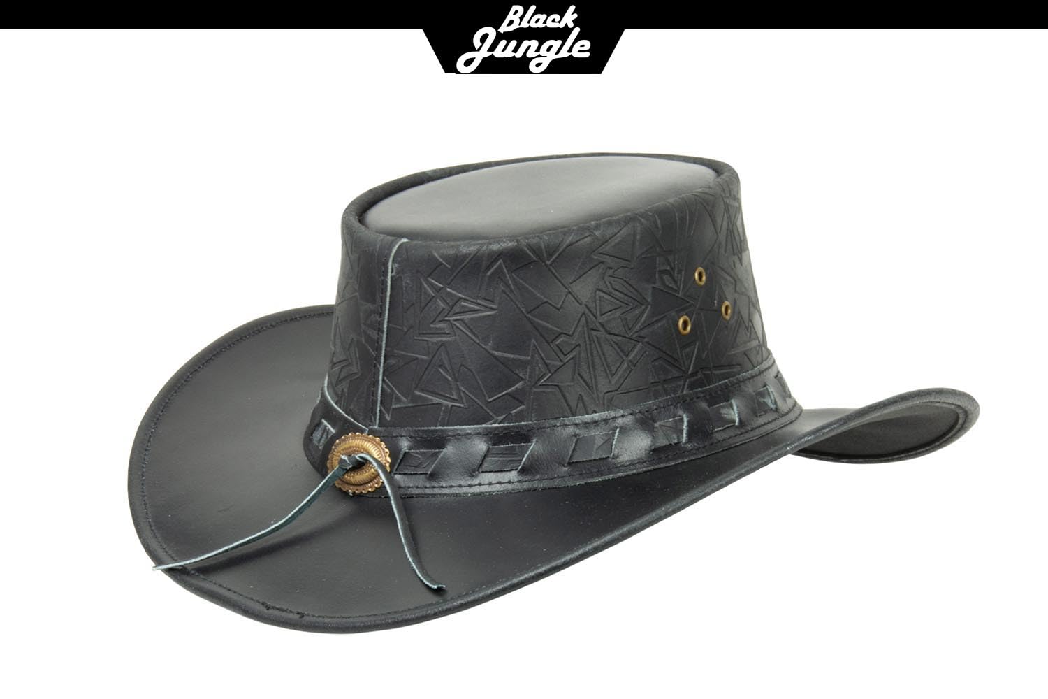 Black Jungle Altus Chapeau de cowboy en cuir style western australien