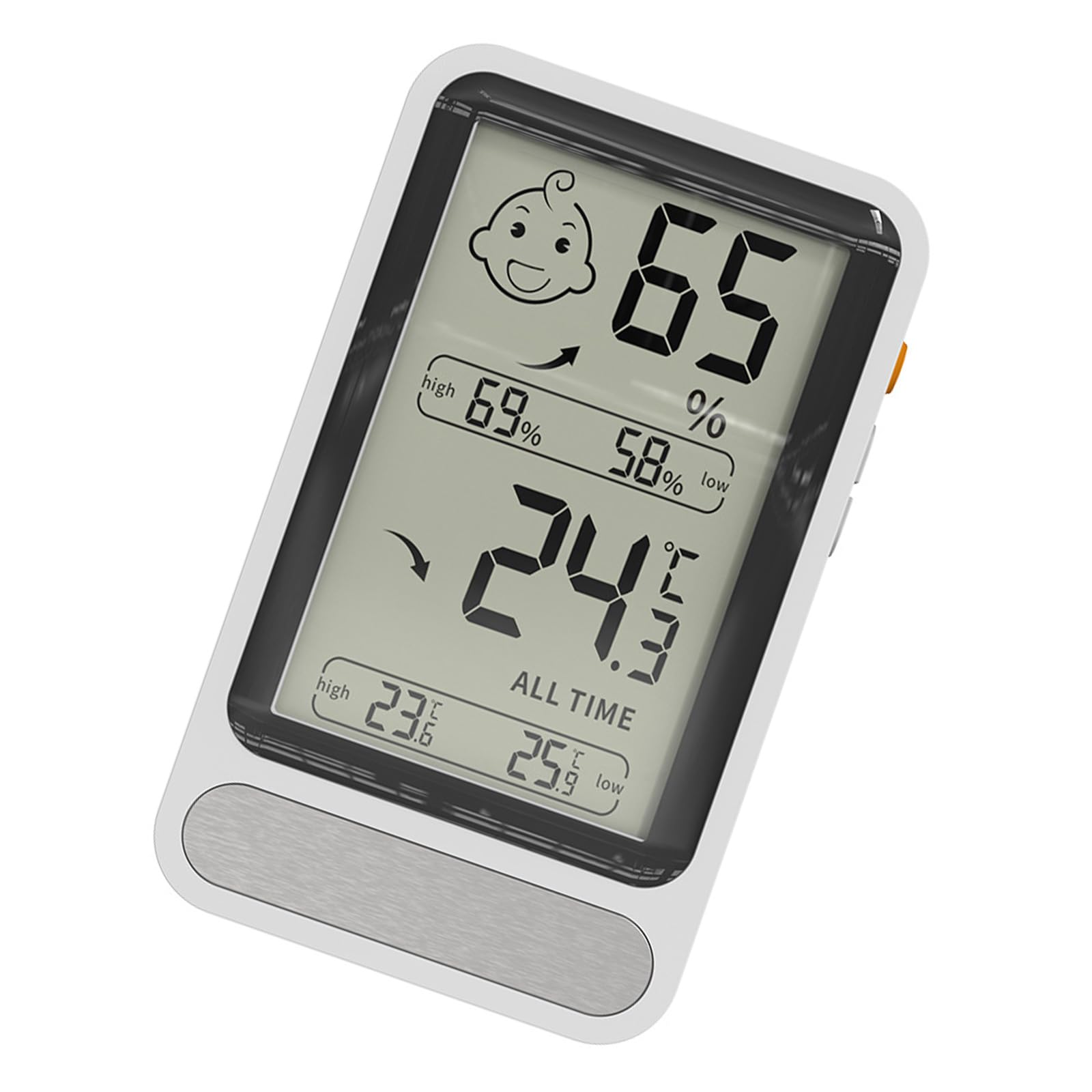 Buxuaaaa Digital Hygrometer Thermometers with Backlit Display and High Low Temperature Records Wall Mountable for Home Room Small Digital Thermometers with Backlight