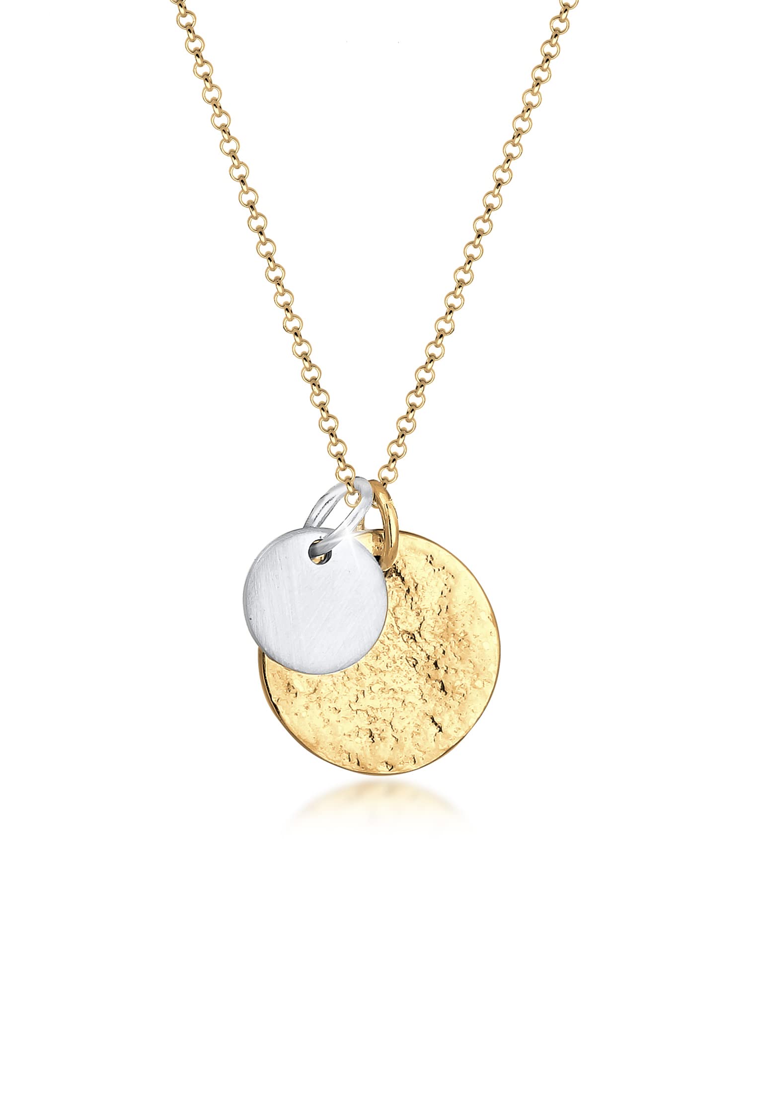 Elli Collana Donne Placchetta Geo Aspetto Organico in Argento Sterlino 925