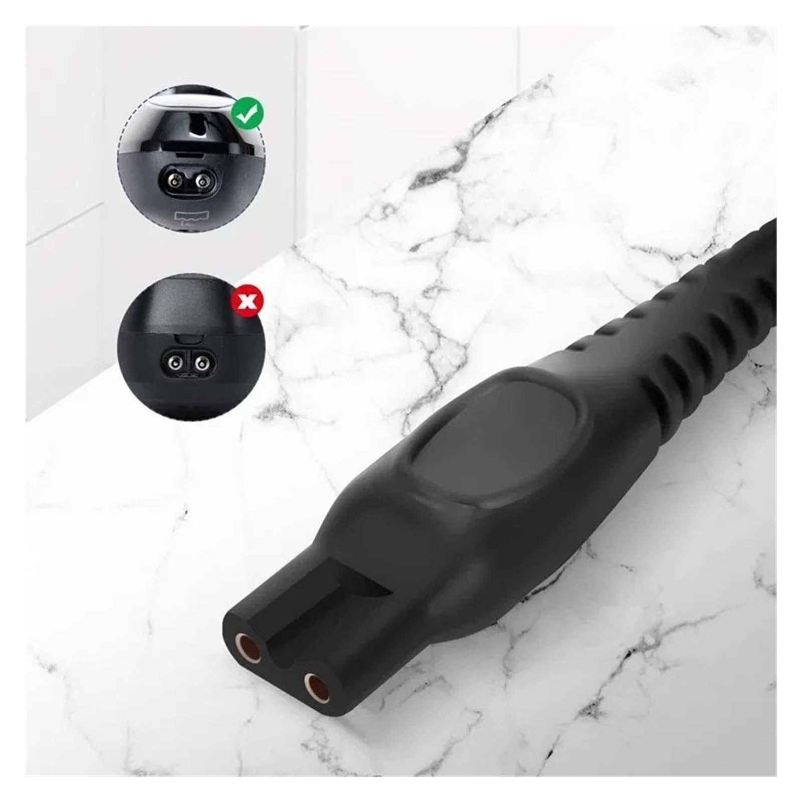 Adattatore for caricabatterie HQ850 con presa USB, compatibile con Philips, rasoi da barba S5077 S5079 S5080 S5082 S5090 S5091 Caricatore da barba HQ850