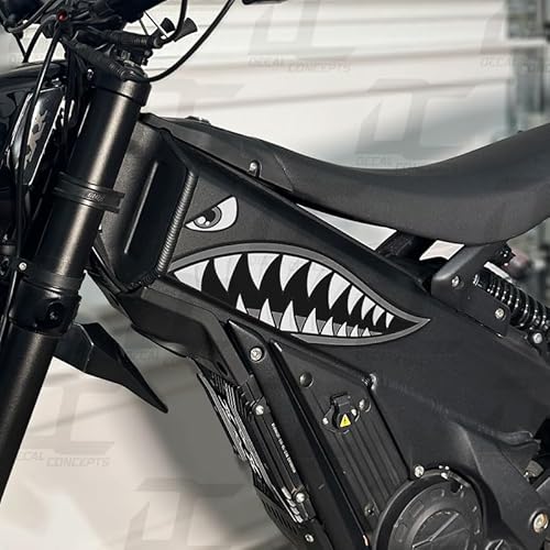 Shark Mouth Battery Accent Decal Graphic Kit - Fits Talaria