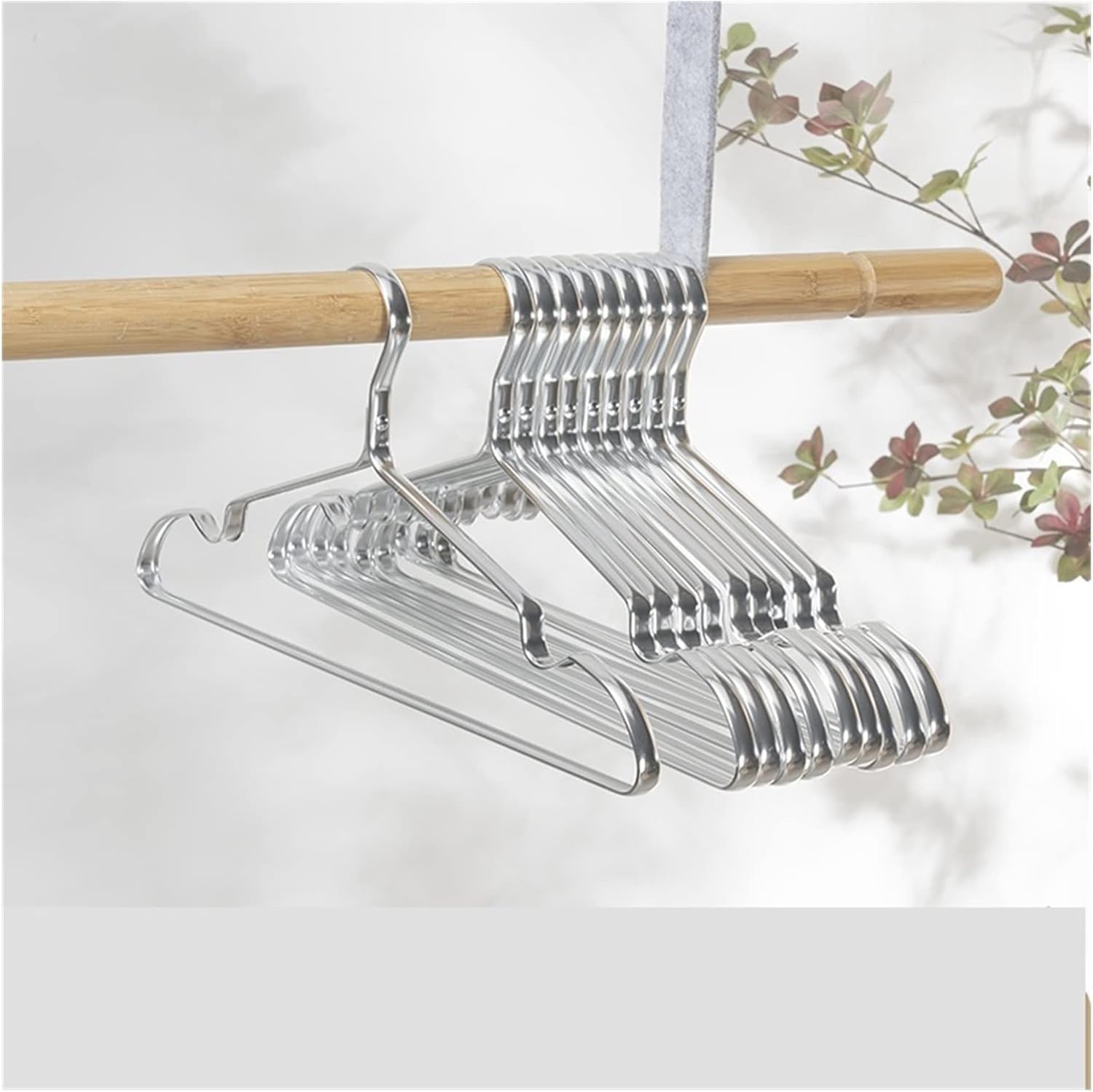 Clothes Hangers 10pcs Aluminum Alloy Hanger Household Hanger Non-Slip Metal Drying Rack Wooden Coat Hangers/Metal Hanger/Plastic Hanger Racks (Color : G, Size : 10PCS)