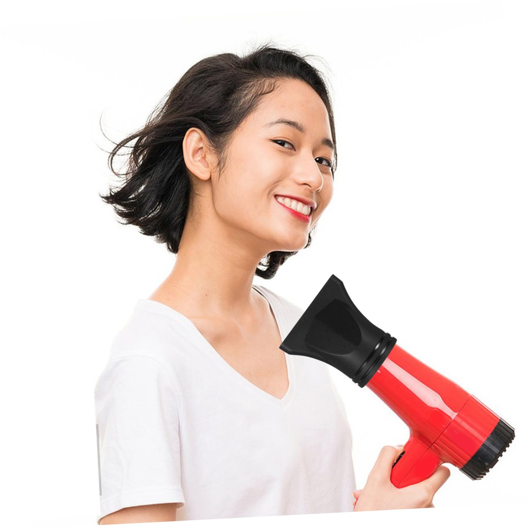 Ugello Concentratore per Asciugacapelli 20 Pezzi Nero Plastico | Profilo Piatto a Becco D’anatra, Design Compatto e Flusso Concentrato, Uso Casa e Viaggio