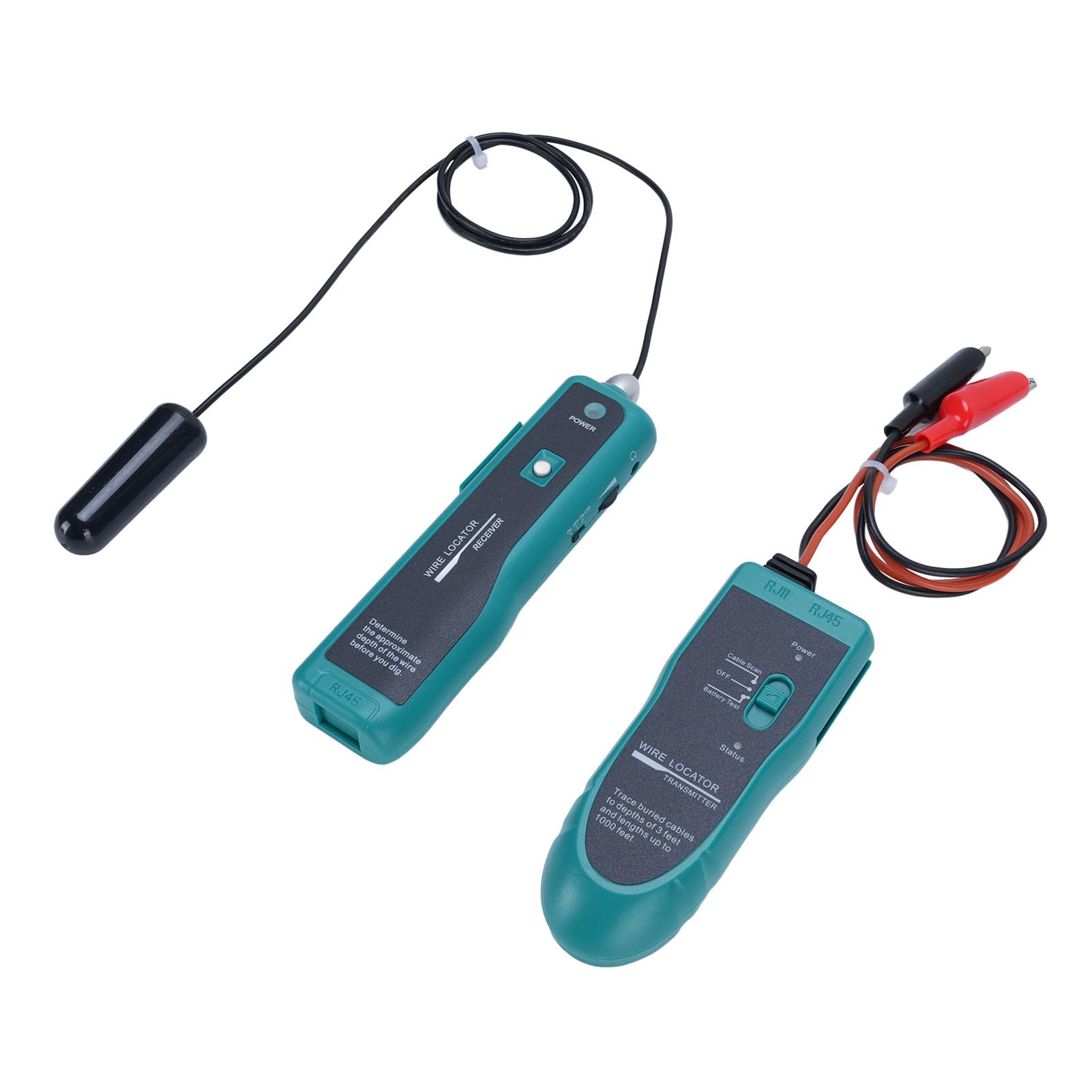 Bewinner Kit Ricevitore Tracciacavi per Localizzatore di Cavi Sotterranei - Tracciacavi a Parete per Test di Cortocircuito, Manutenzione della, Diagnostica di Cavi e Fili con Indicatore