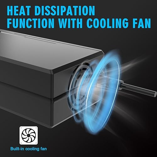 Miniatura 7 de 48V 10A Cargador de Batería para Batería de Fosfato de Hierro-LitioLifepo4, 58.4V 10A 467W con Ventilador de Enfriamiento Salida de Pinza de