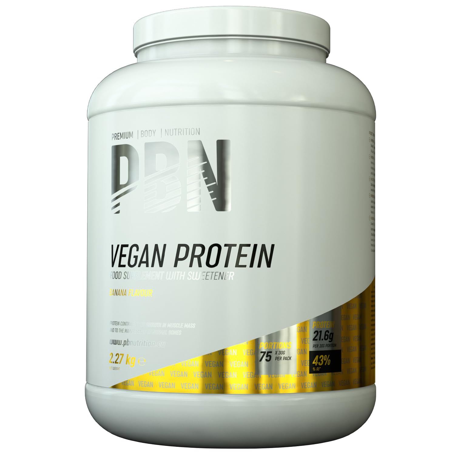 Premium Body Nutrition Pbn - Vegan Protein Banana 2.27Kg Jar