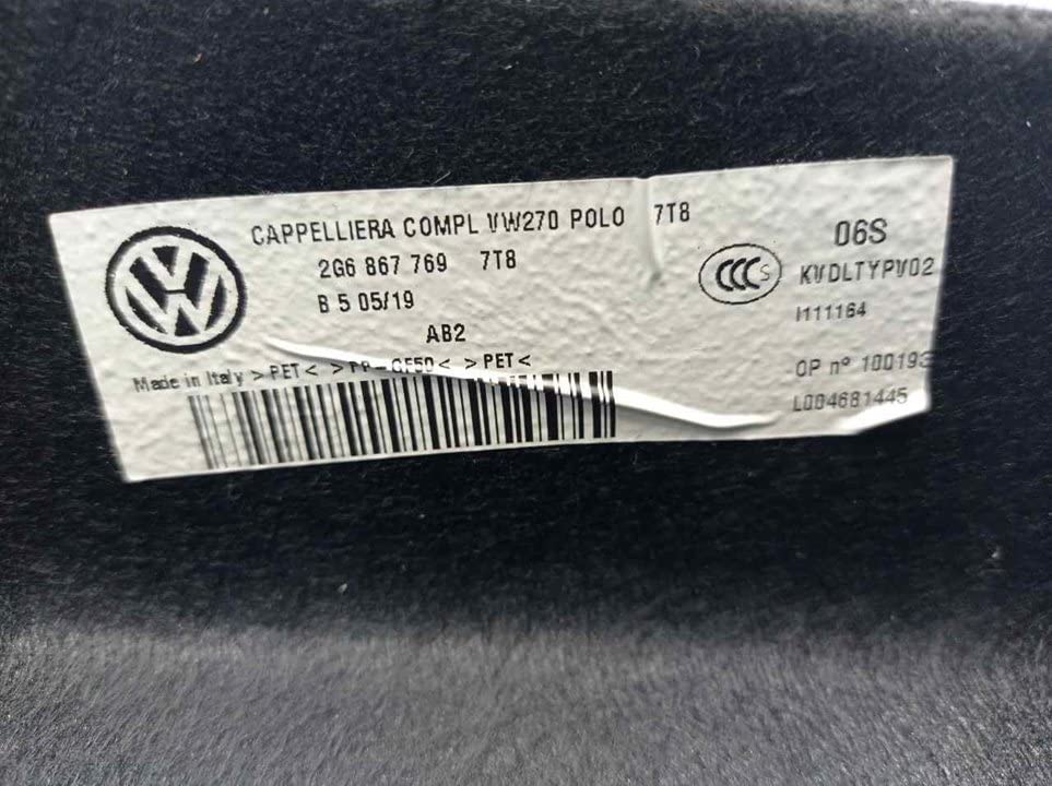Rear Tray Volkswagen Polo 2G6867769 (Used) (id:rectp4062193 