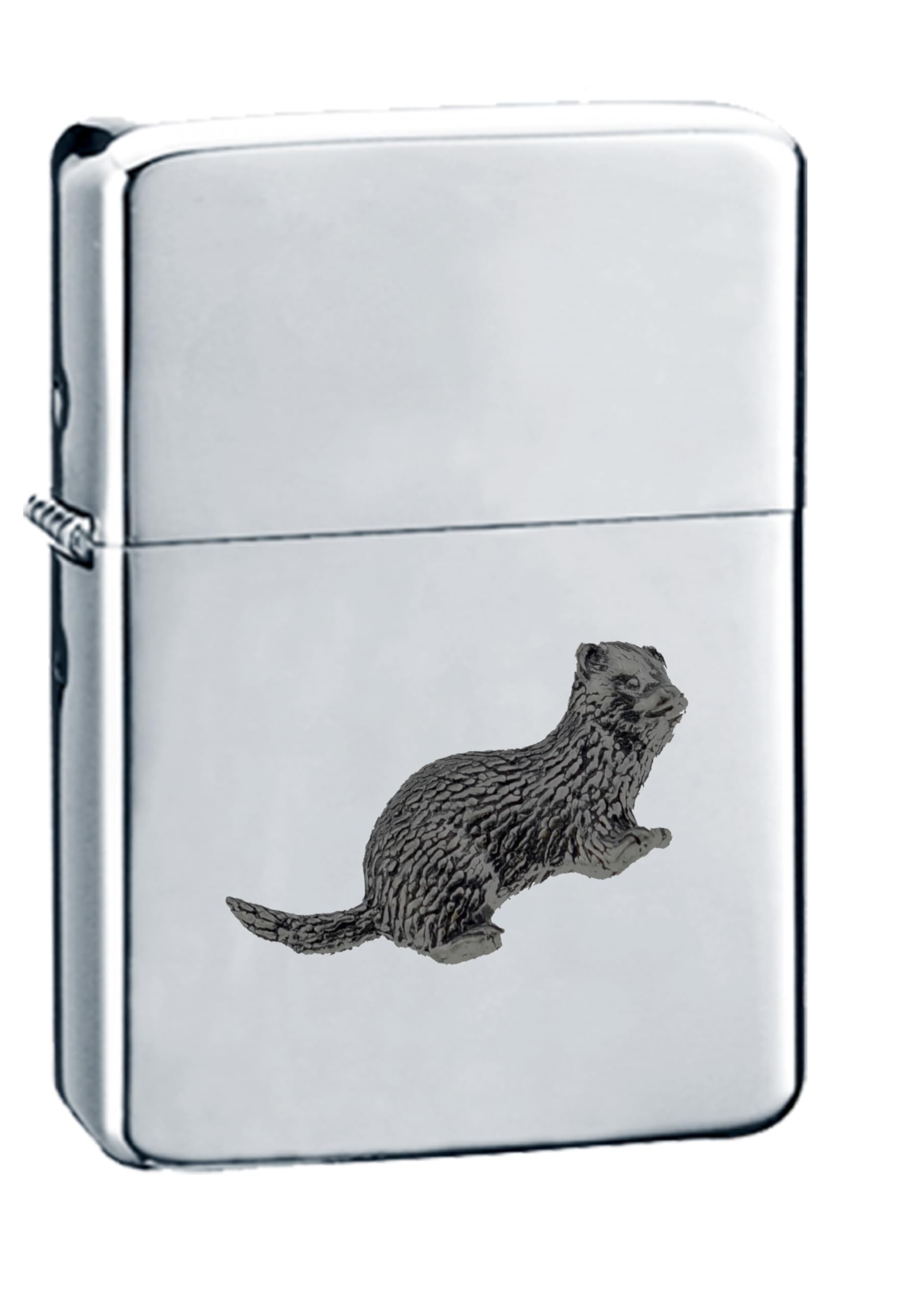 Briquet A32 furet étain briquet chromé argenté résistant au vent rechargeable