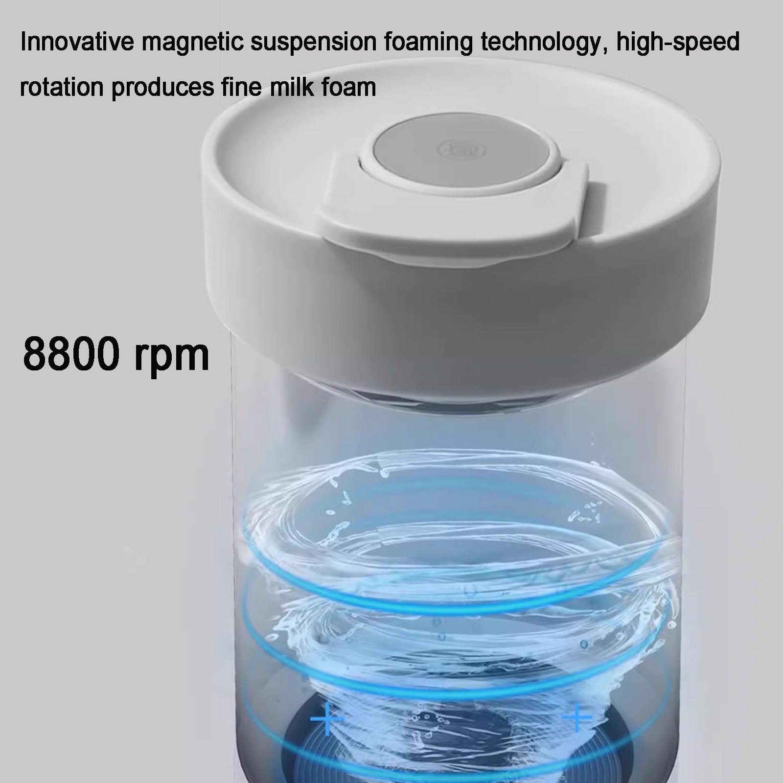 Elektryczny spieniacz do mleka, automatyczny spieniacz do mleka, 4 w 1, z podgrzewaczem do mleka, mieszaniem, wrzącą wodą, pojemność 300 ml, do kawy, latte, macchiato, cappuccino, gorącej