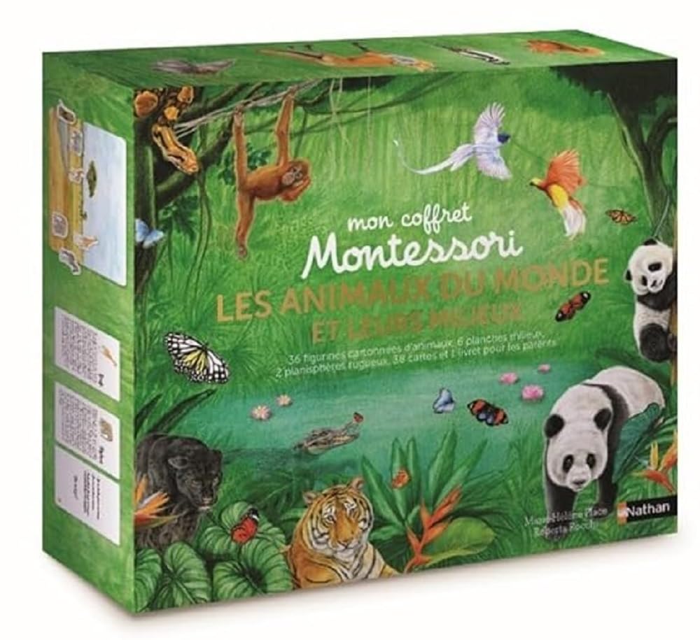 Coffret Montessori : les animaux du monde et leurs milieux - Dès 4 ans