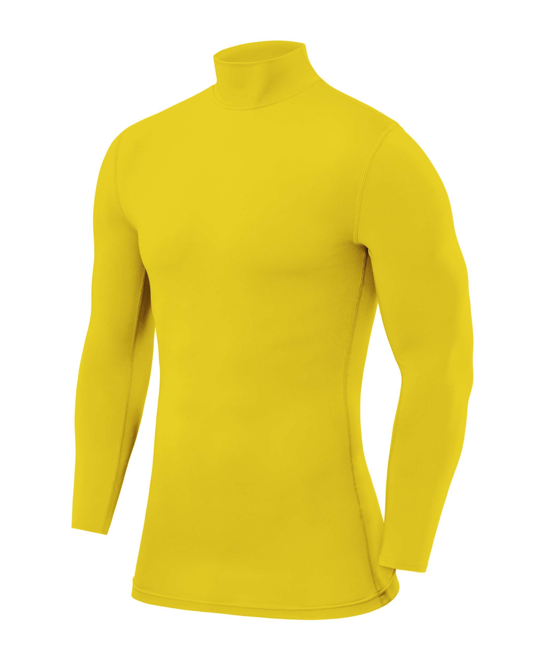 PowerLayer Kompressionsshirt Herren - Compression Shirt Funktionssshirt Langarm - Laufshirt Herren - Mock Neck Sportshirt - Longsleeve Oberteil Unterziehshirt