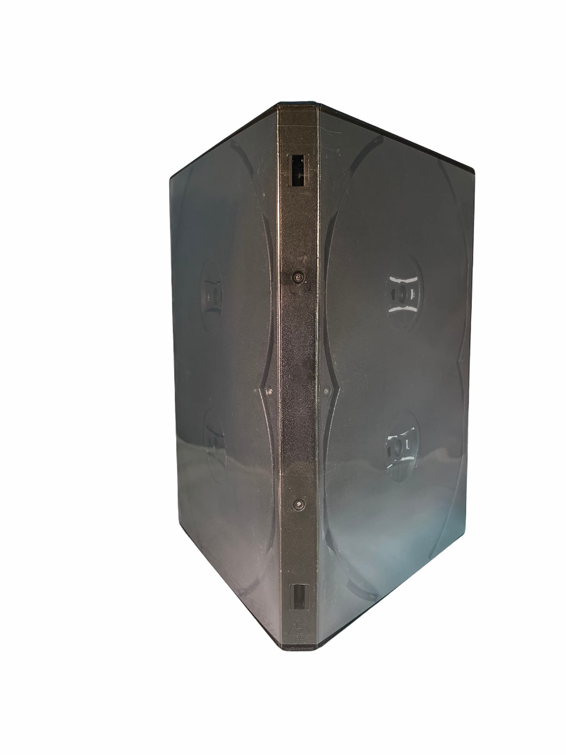 Dragon Trading Lot de 100 boîtiers pour 6 CD/DVD/Blu-ray 6 disques de n'importe quel format avec tranche de 14 mm et pochette extérieure pour incrustation d'œuvres d'art Noir