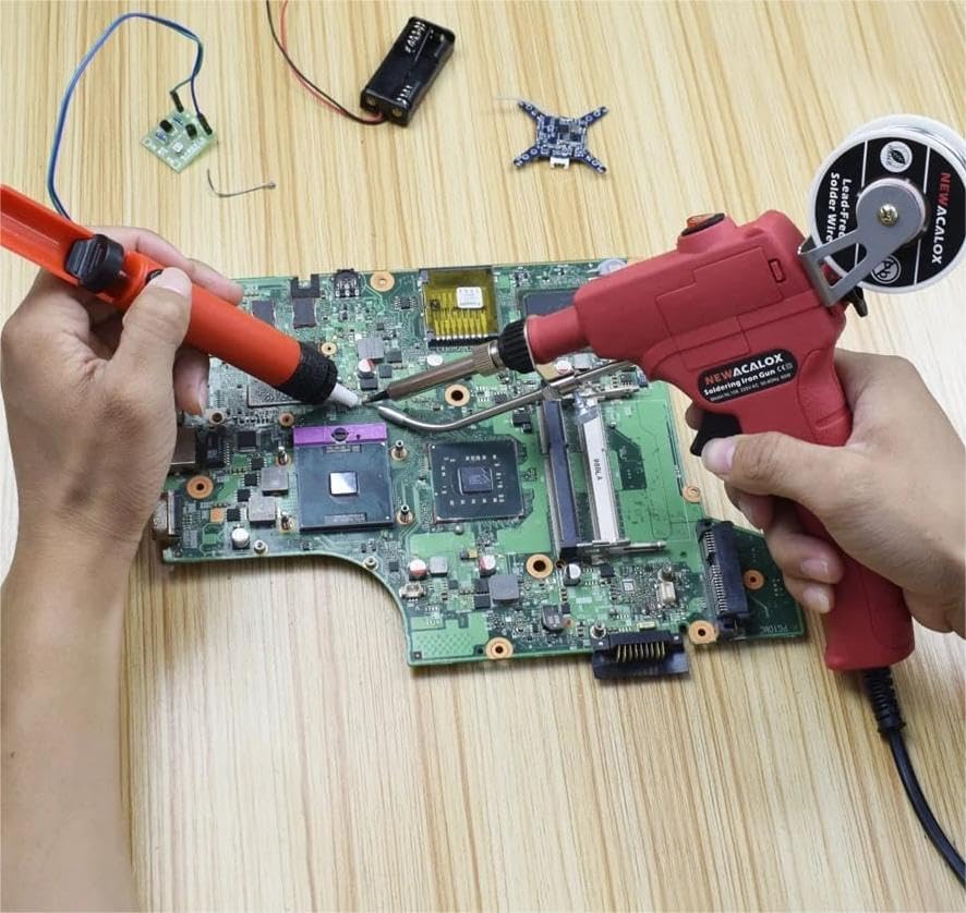 Miniatura 7 de Soldador de hierro multifunción  Artesanía alemana, nuevo juego de pistola de soldadura de estaño profesional de 60 W, hierro eléctrico con máquina