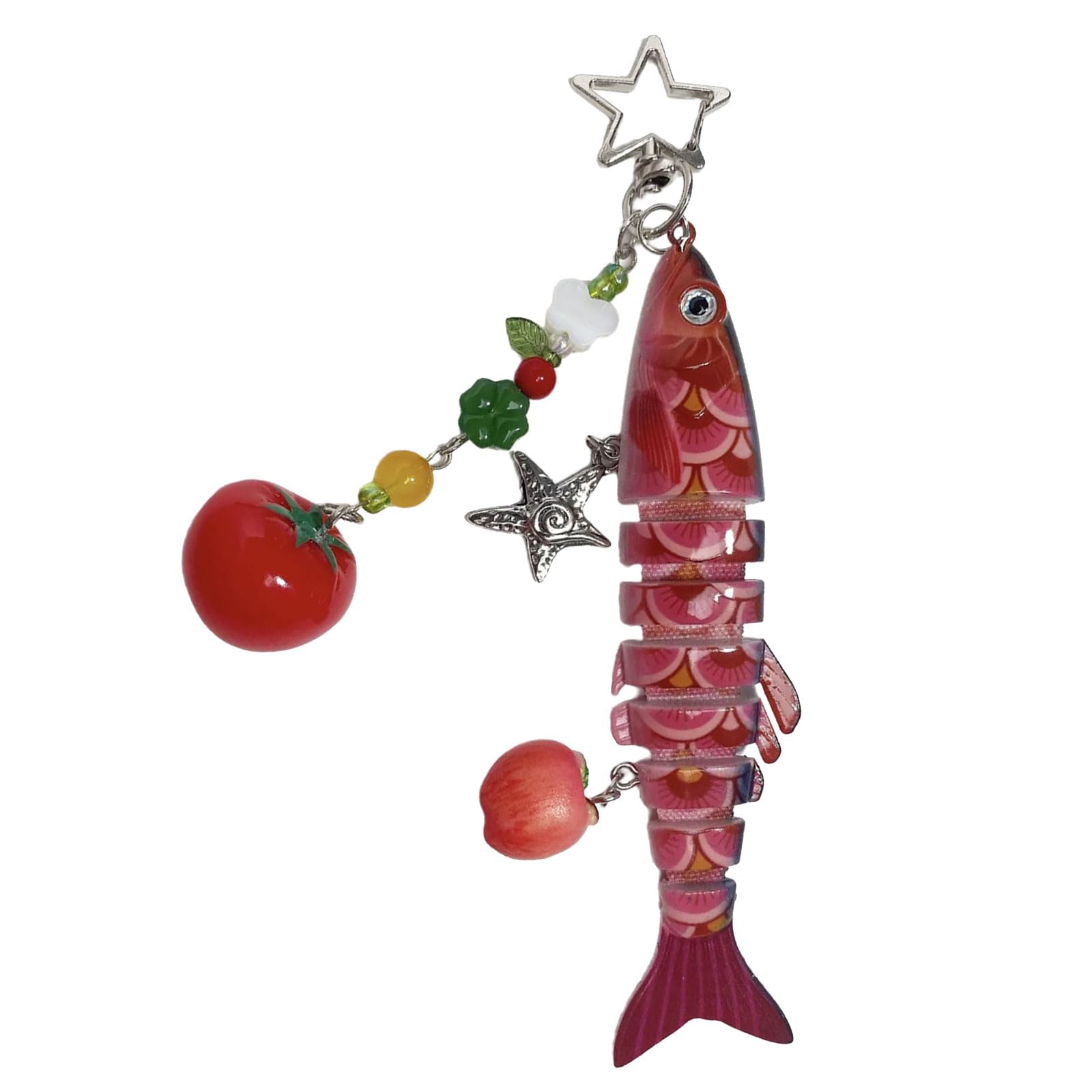 BWANGIAO Realistic Multi Jointed Fish Keychain With Realistic Design Perfect For Fishing Enthusiasts And Marine Lovers