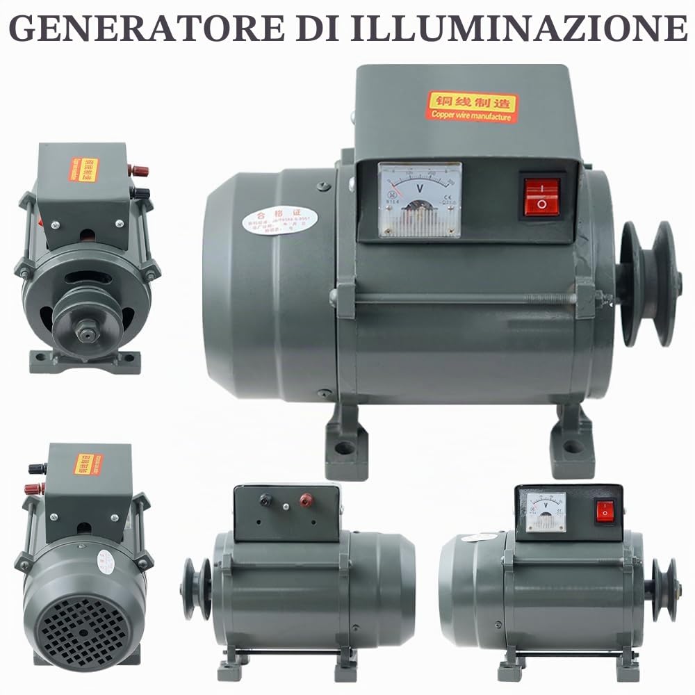 Generatore senza spazzole a magneti permanenti da 3500 W 220 V, alternatore con nucleo in rame puro con regolatore di tensione, alimentazione a basso rumore per illuminazione domestica, off-grid o