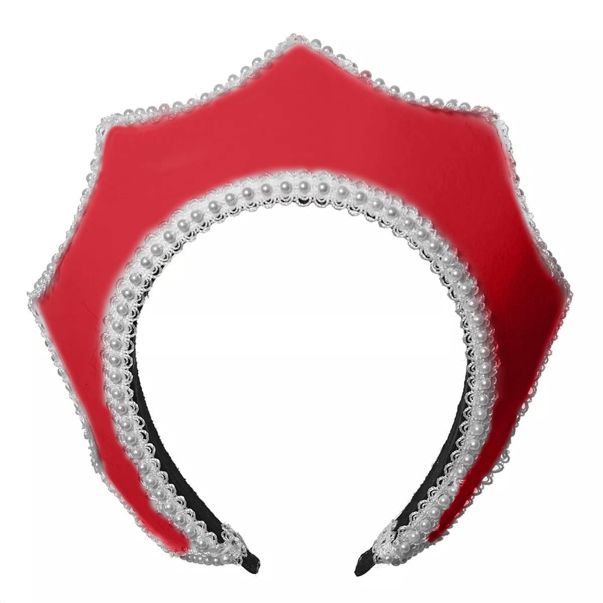 Medieval Renaissance Tudor Queen Headpiece for Women Anne Boleyn Headband Elizabethan Victorian Royal Coronet Hood Tiara Hat — image 1