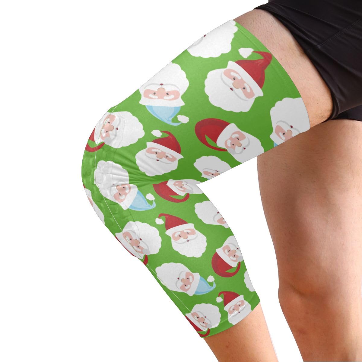 GAIREG Doodles Santa Claus Green Knee Pads for Knee Pain Men Women 1 Pair Compression Sleeve for Meniscus Tear