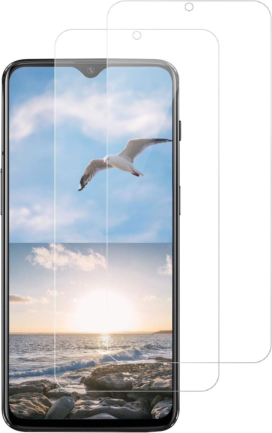 Aspiree [2 Pack] Oneplus 6T Screen Protector, 0.3mm 9H Tempered Glass Screen Protector Anti-Shatter Film for Oneplus 6T, [Bubble Free] [Touch Sensitive] [Easy to Install]