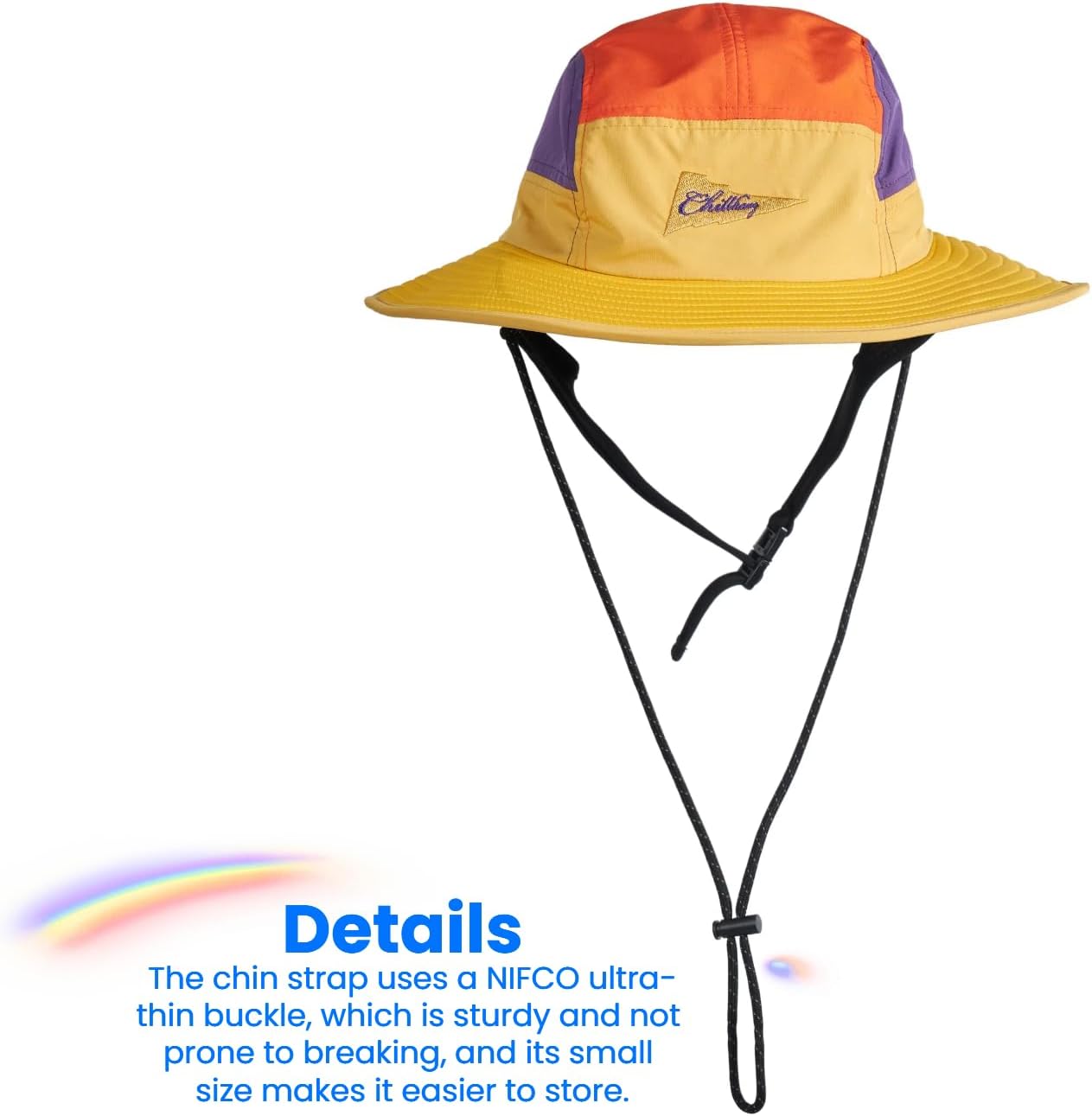 Color-Blocked Fisherman Style Sun Hat for Outdoor Camping, Surfing & Vacations - Wide Brim, UV Protective, Anti-Slip - Image 5