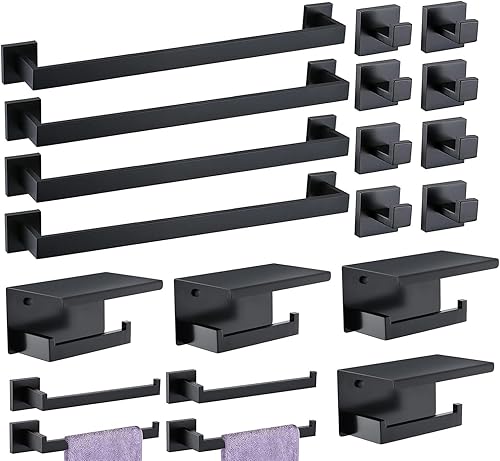 Miniatura 11 de Juego de Accesorios de Baño de 10 Piezas Níquel Cepillado Juego de Accesorios de Baño SUS304 Juego de Barras de Toalla Incluye 2 Barras de Toalla