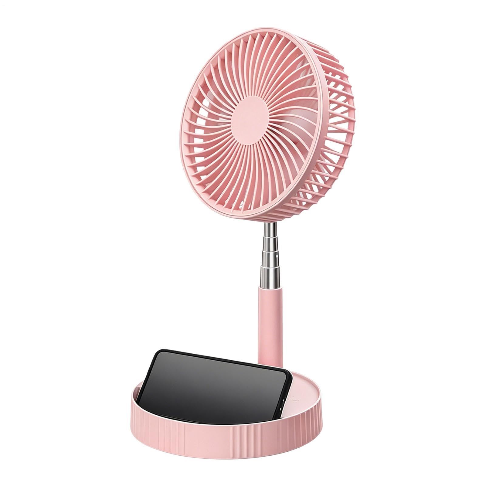 Ventilatore da Scrivania Soffiatore d'Aria Pieghevole Telescopico | Ventilatore Portatile per Pavimento, Camera, Ufficio, Viaggio, Campeggio, Spiaggia, All'aperto