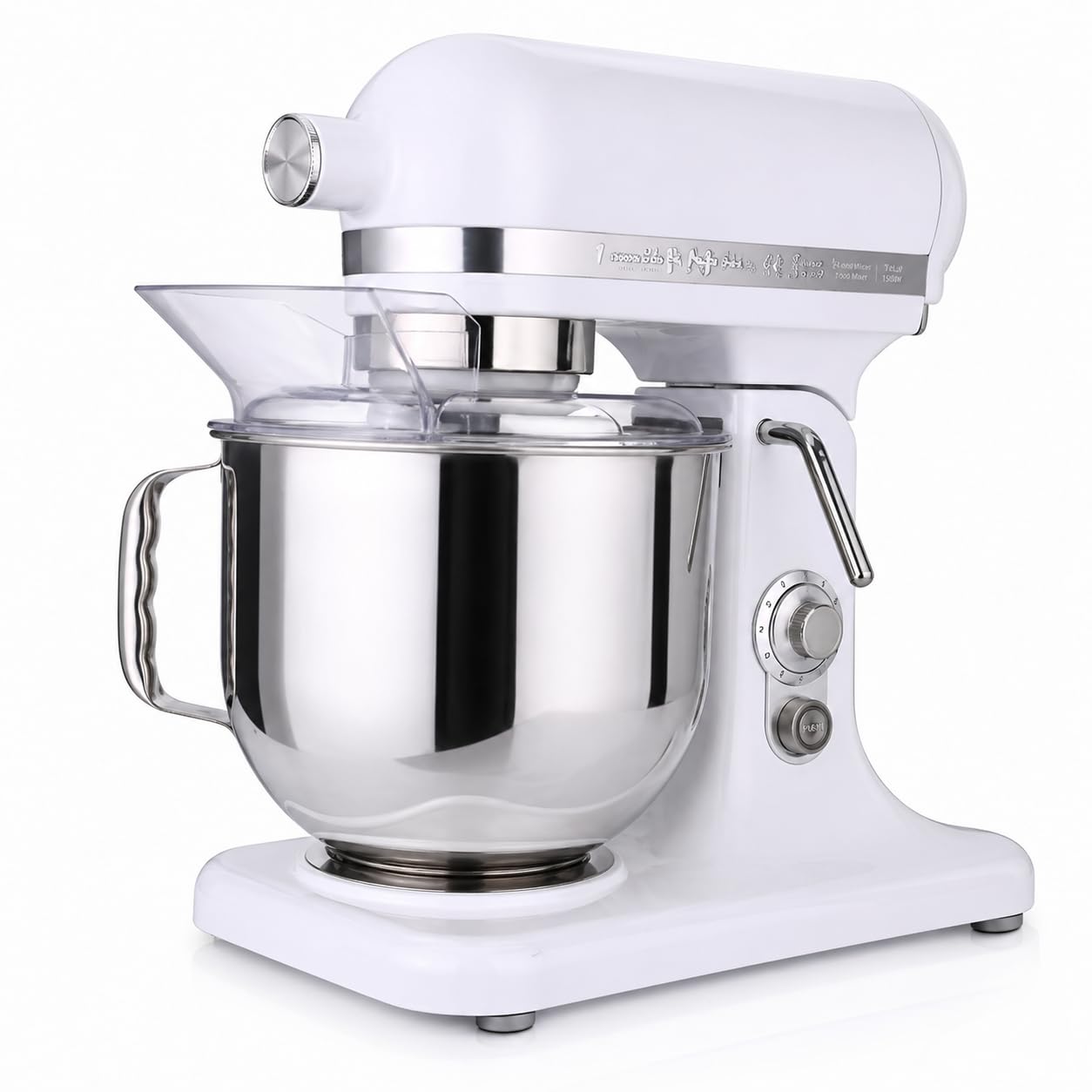 Electric White Metal Body Planetary 7L Dough Blender with Guard, Metal Gear Drive, 3 Whisk Attachments, Bakery Cake Machine B7-image-30