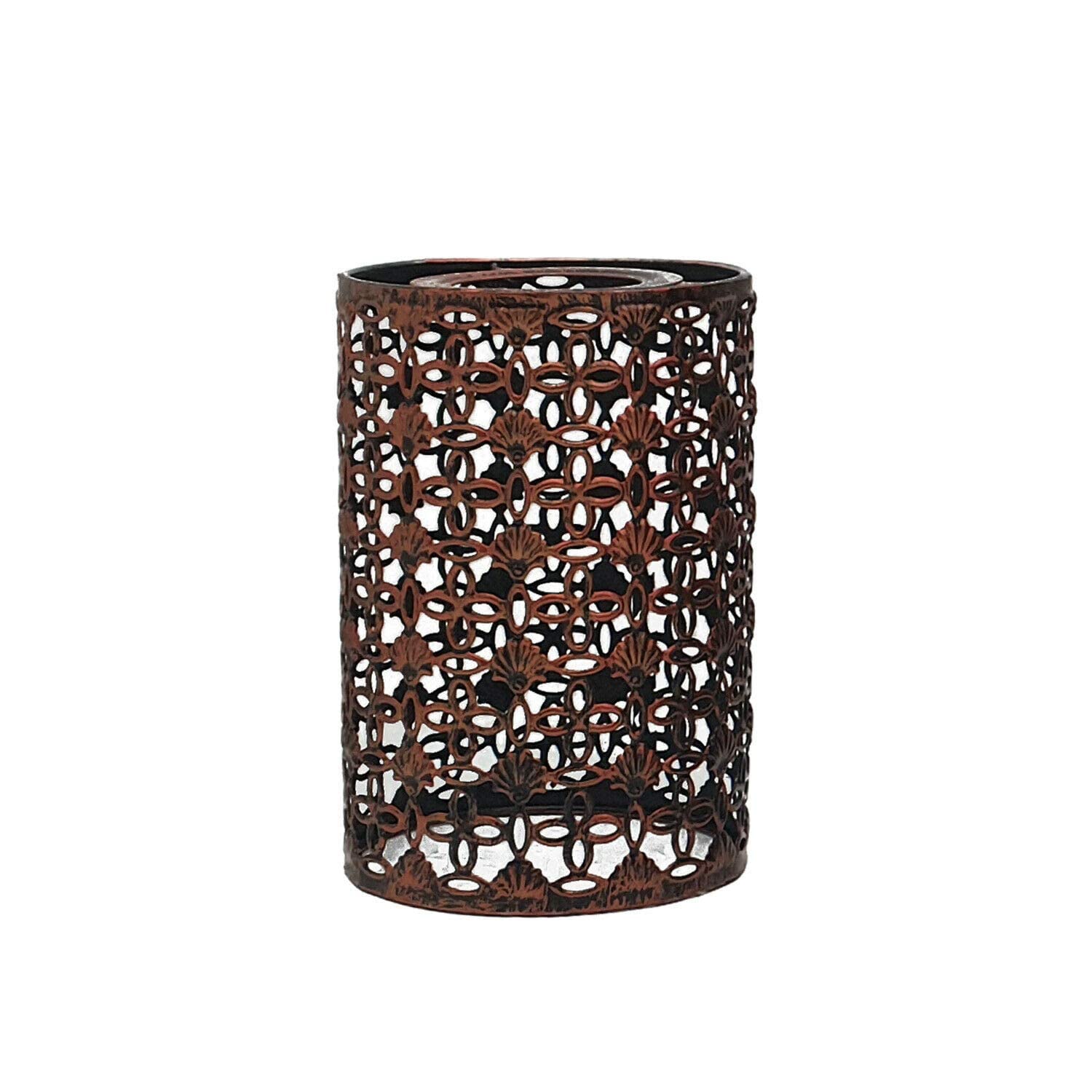 Dc Voltage Rustic Red Easy Fit Wire Cage Open Style Pendant Light Shade Metal Cage Drum Lampshade With Reducer Plate ( 1)