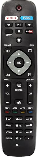 NH500UP - Nuevo control remoto reemplazado compatible con PHILIPS TV 55PFL5601/F7 55PFL5901 55PFL5901/F7 55PFL6900 55PFL6900/F7 65PFL8900