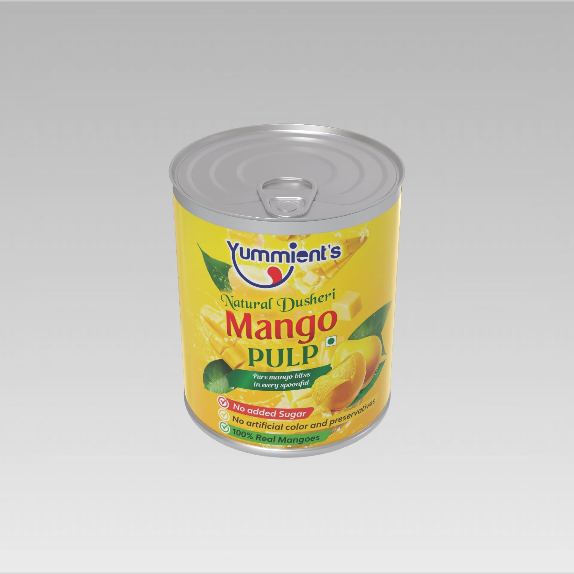 Yummients Pure Mango Pulp Unsweetened – 1.6kg (800g x 2 Cans) | No Added Sugar | 100% Natural Alphonso/Kesar Mango Puree | Ideal for Aamras, Juices & Desserts - Image 6 thumbnail