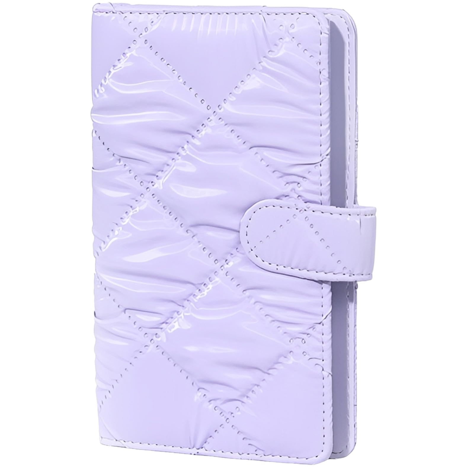 Album photo Instax Mini violet en cuir PU au design losange chic