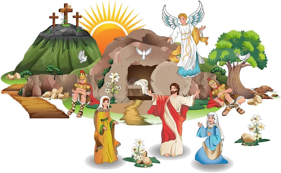 Resurrection Easter Window stickers Holiday Decorations Or Crafts for Kids