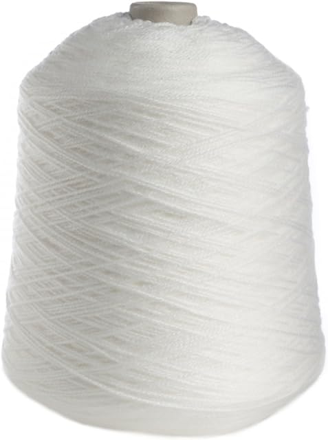 James Brett Baby 4 Ply Yarn Cone 100percent Acrylic Knitting Wool 500grams White Optic BY4