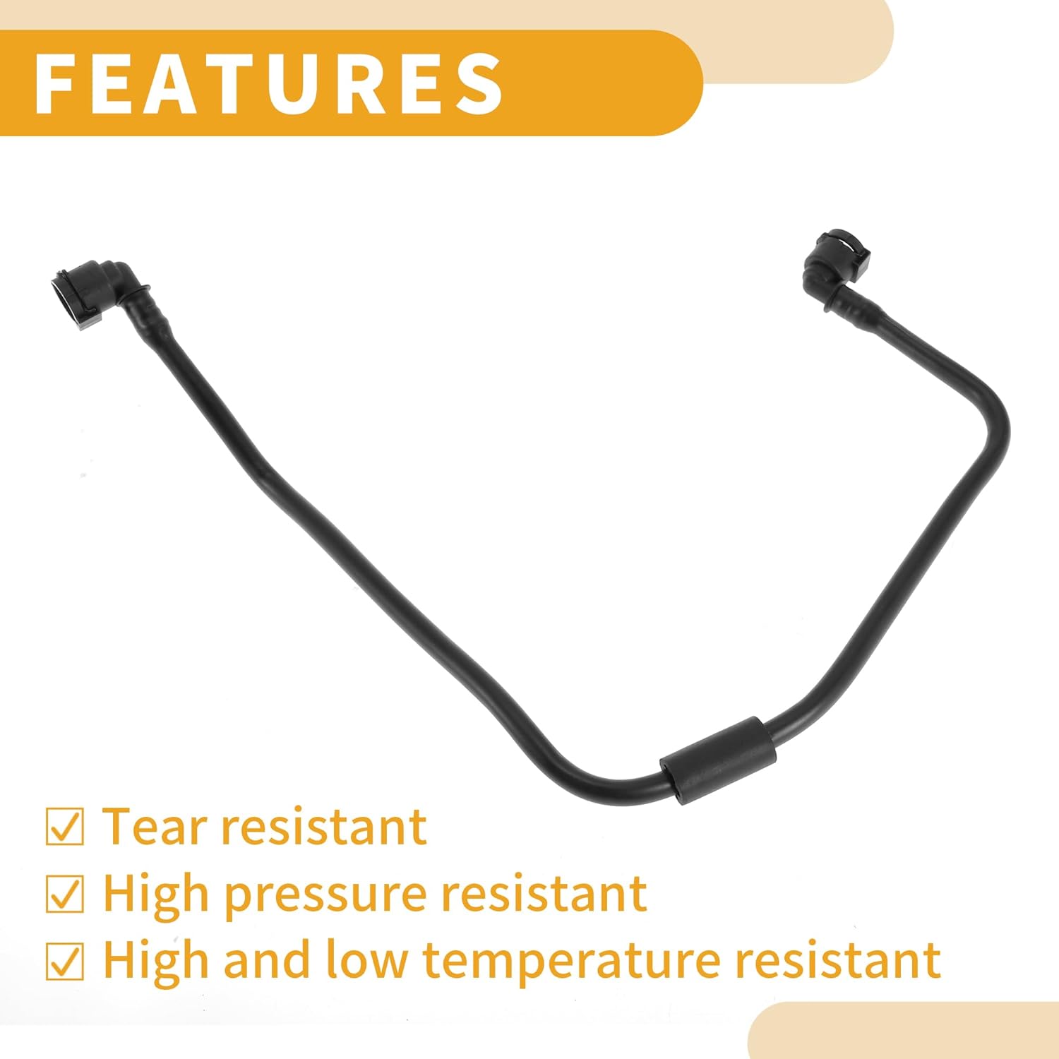 Radiator Hose No.17125A05950 Engine Water Coolant Hose Pipe for BMW 230i XDrive 2.0L 2017-2021 for BMW 430i 2.0L 2017-2020 Plastic Black Good Sealing