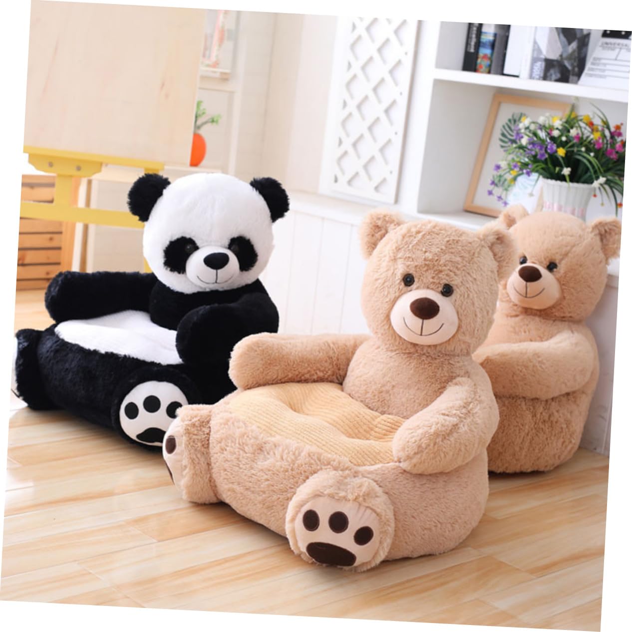 MERRYHAPY Multifunctional Baby Panda Sofa Learning Seat Pp Cotton Cartoon Design Baby Support Seat Toy